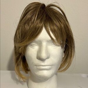 Brown Layered Bob Wig with Side-Swept Bangs